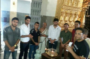 Hindus and Yezidi students celebrating Diwali in Bangalore